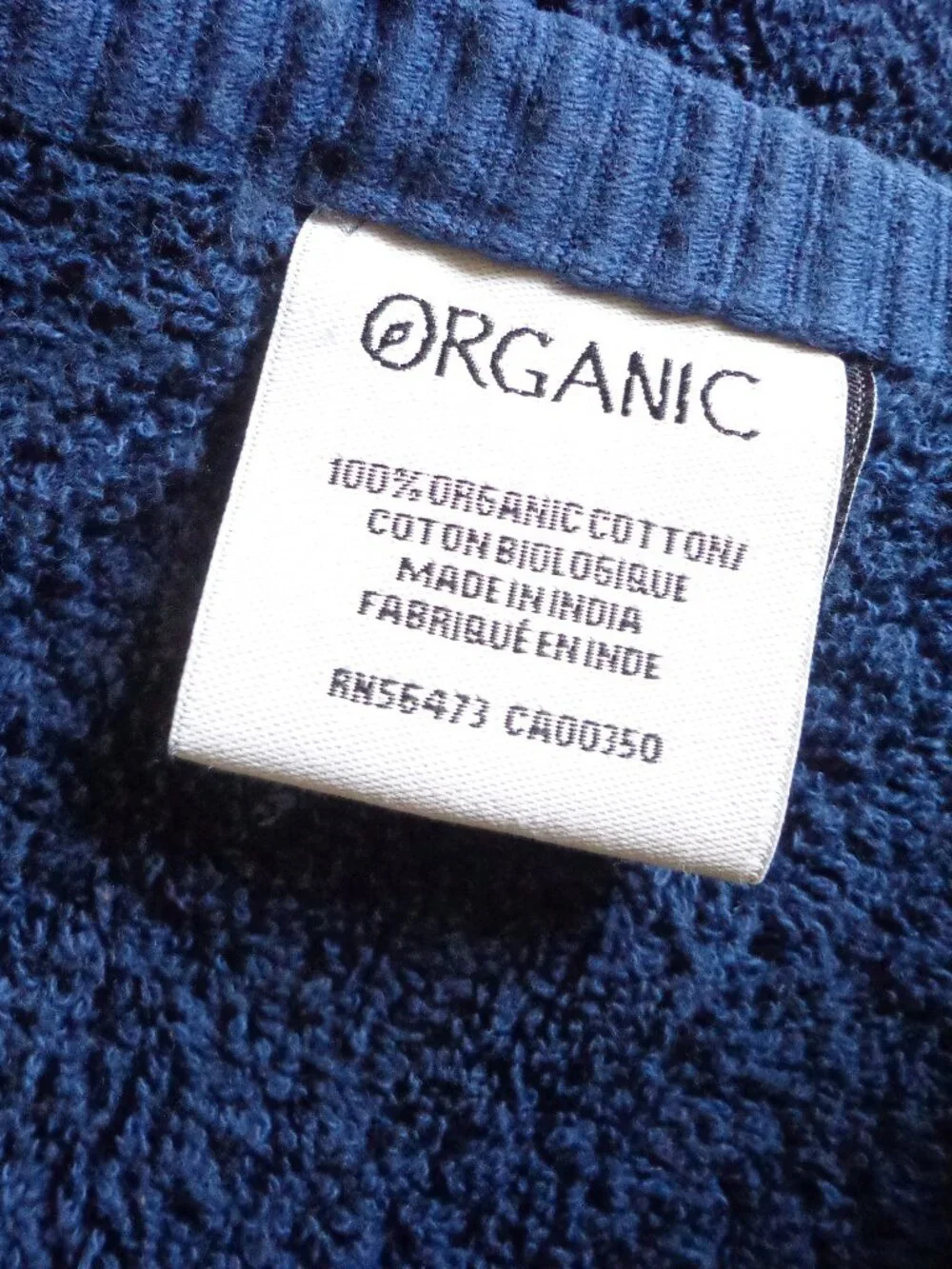NWOT Organic Cotton Bale Towel Set 6-Piece Insignia Blue